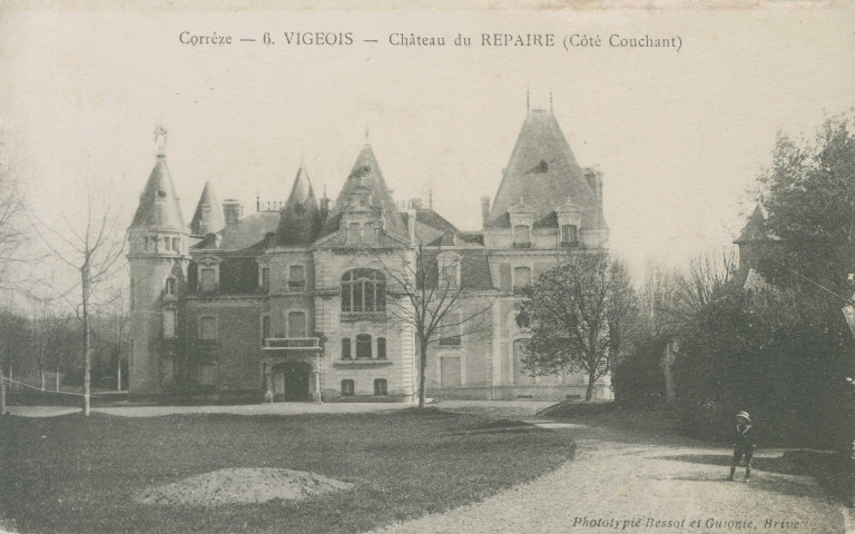 Vigeois : "Corrèze - 6. Vigeois - Château du Repaire (côté Couchant)".