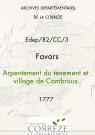Arpentement du ténement et village de Combroux. 21 novembre 1777