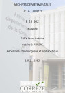 Répertoire chronologique et alphabétique