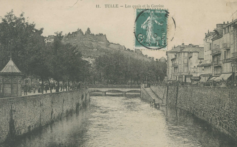 Tulle : "11. Tulle - Les quais et la Corrèze".