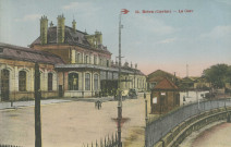 Brive-la-Gaillarde : "24. Brive (Corrèze) - La gare". Bâtiment d'accueil des soldats de la guerre de 1914-1918 : "Bienvenue aux poilus - Dortoir - Salle de repos pour les militaires de passage".