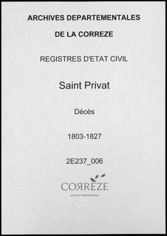 Décès (1803-1827)