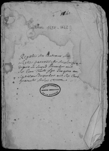 Baptêmes, mariages, sépultures (1637-1669)