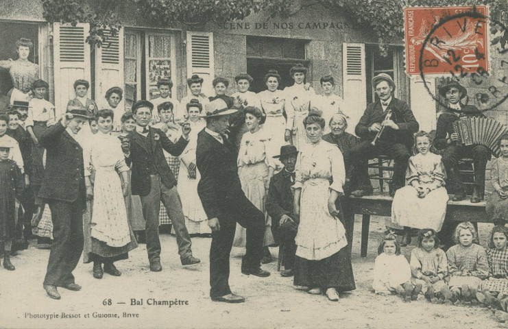 Folklore : "Scène de nos campagnes - 68 - Bal champêtre".