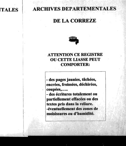 Naissances, mariages, décès (1803-1812)