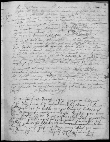 Baptêmes, mariages, sépultures (1703-1723)