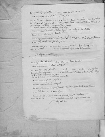 Naissances, mariages, décès (1813-1822)