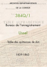 Table des quittances de dot
