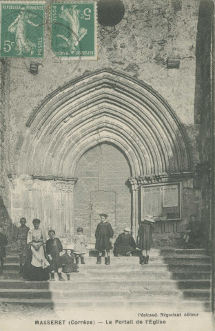 Masseret : "Masseret (Corrèze) - Le portail de l'église".