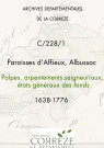 Paroisses d'Affieux, Albussac.