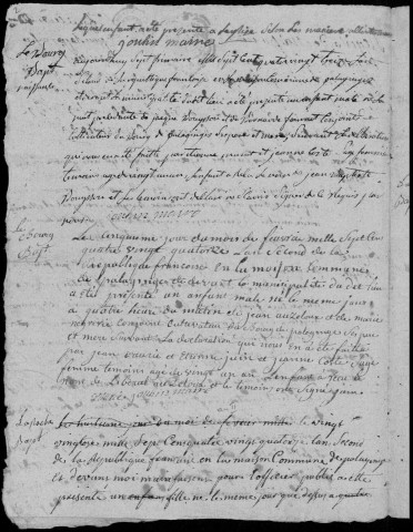 Naissances, décès (1793-1797)