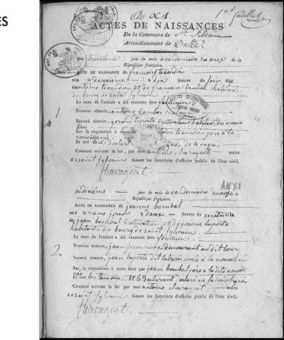 Naissances (1803-1848)