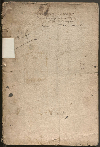 13 décembre 1769-26 mai 1770