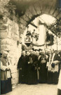 Rocamadour (Lot) : la journée des hommes avec les prélats au premier plan.