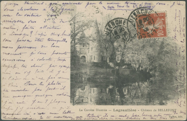 Lagraulière : "La Corrèze illustrée - Lagraulière - Château de Bellefont".