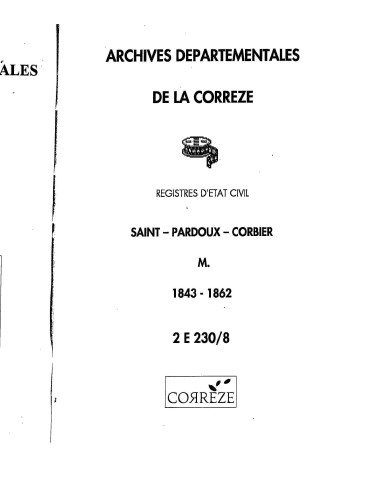 Mariages (1843-1862)