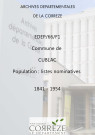 Population : listes nominatives (1841-1954), dénombrements (1881-1886), mouvements de population (1889-1896).