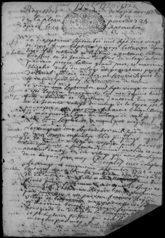 Baptêmes, mariages, sépultures (1725-1755)