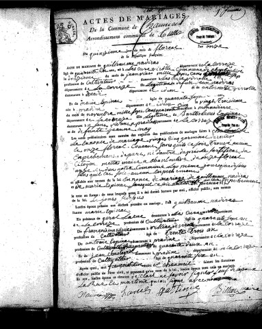 Mariages (1803-1848)