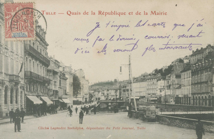 Tulle : "Tulle - Quais de la République et de la mairie".