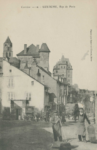 Uzerche : "Corrèze - 12 - Uzerche, rue de Paris".