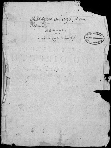 Naissances, mariages, décès (1793-1802)