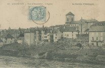 Argentat : "55. Argentat - Vue d'ensemble - l'église".