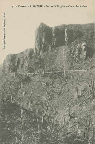 Aubazine : "52. - Corrèze - Aubazine - Saut de la bergère et canal des moines".