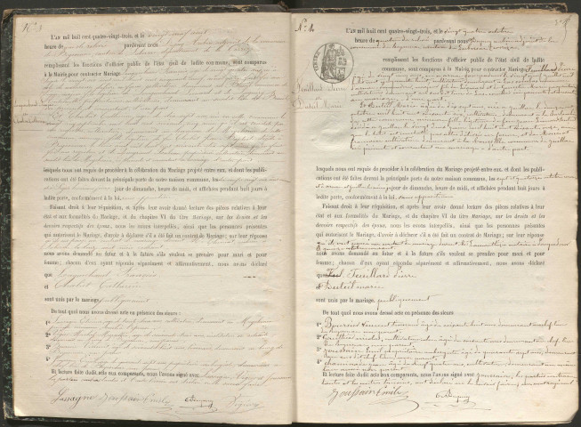 Mariages (1883-1902)