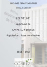 Population : listes nominatives (1861-1936), bordereau de district (1962), feuille récapitulative de la population de la commune (1962).