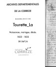 Naissances, mariages, décès (1823-1832)