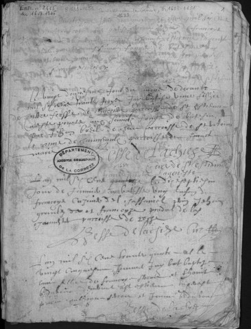 Baptêmes (1633-1651)