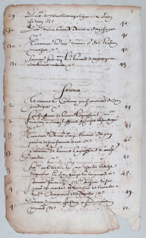 Répertoire chronologique : janvier 1672-décembre 1689