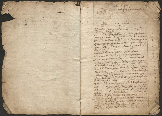 Répertoire chronologique : 1565-1586