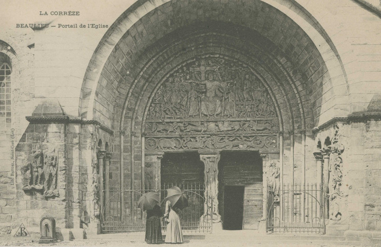 Beaulieu-sur-Dordogne : "La Corrèze - Beaulieu - Portail de l'église".