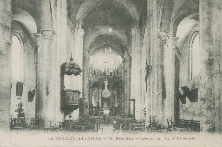 Beaulieu-sur-Dordogne : "La Corrèze illustrée - 24. Beaulieu - Intérieur de l'église paroissiale