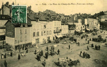 "14. - Tulle. - La Place du Champ-de-Mars (Foire aux cochons)".