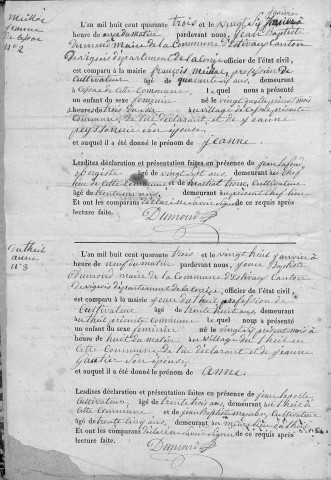 Naissances (1843-1882)