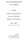 Répertoire chronologique : 5 juillet 1867-30 décembre 1883