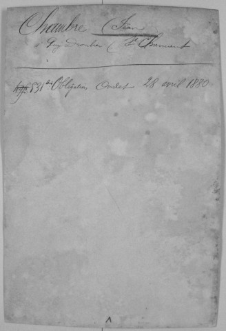 Répertoire alphabétique sur fiches : Chambre-Chastanet
