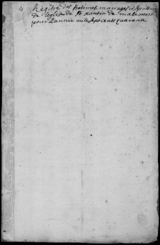 Baptêmes, mariages, sépultures (1740-1746)