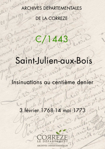 3 février 1768-14 mai 1773