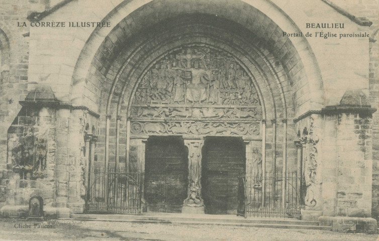 Beaulieu-sur-Dordogne : "La Corrèze illustrée - Beaulieu - Portail de l'église paroissiale".