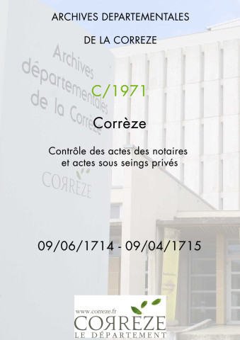 9 juin 1714-9 avril 1715