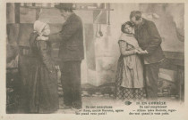 Folklore (scènes de) : "56. En Corrèze - Un ami complaisant - Allons mère Mariette, regardez-moi quand je vous parle.". texte en limousin.