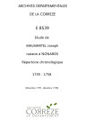 Répertoire chronologique : décembre 1739-décembre 1758