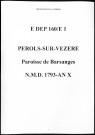 Naissances, mariages, décès (1793-1802)