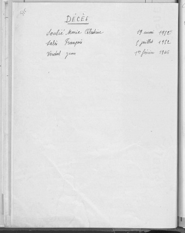 Tables décennales des mariages (1943-1952)