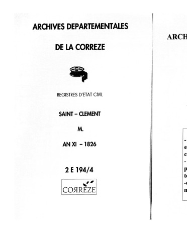 Mariages (1803-1826)