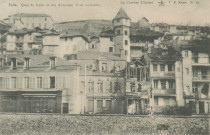 Tulle : "La Corrèze illustrée -Tulle. Quai de Lyon et rue d'Alverge, tour ancienne. N.19.".